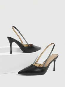 CUCCOO SZL Women's Pointed Toe Elegant Daily Versatile Fashion High Heels Spring Shoes - Black - View 6