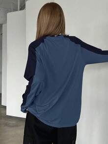 DAZY Women Color Block Raglan Long Sleeve T-Shirt For Everyday Wear,Fall Clothes - Multicolor - View 2