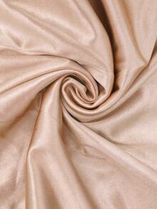 SHEIN PETITE 女士亮面梭织面料无袖收腰修身休闲吊带背心，适合春、秋、冬季穿着。 - 杏色 - 查看 4