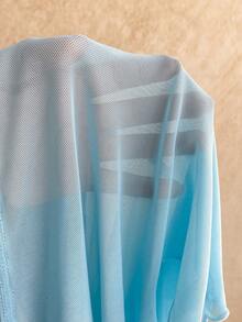 Soleia Áo dự tiệc mùa lễ hội dành cho nữ, kiểu dáng gợi cảm, phong cách nghỉ mát bãi biển, màu trơn, trang trí sao biển kim loại, vạt áo bất đối xứng, kiểu quây ngực. - Màu xanh lam - Xem 7