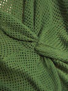 CosyJoli Áo tank top dệt kim không tay kiểu Pháp thanh lịch, cỡ lớn, màu xanh lá cây, nhẹ, đa năng cho mùa xuân/hè dành cho nữ. Áo tank top mùa xuân cho nữ. - màu xanh lá - Xem 5