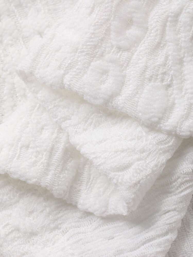 Women's Casual Vacation Solid Color Textured Short Sleeve T-Shirt, Summer