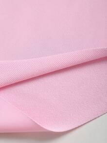 Sweetra Casual Cute Sweet Gentle College Girl Chic Lace Bow Tie Loose Long Sleeve Cropped Oblique Shoulder Exposed Waist Pink Pullover Sweatshirt For Women, Spring/Autumn/Winter - Pink - View 6