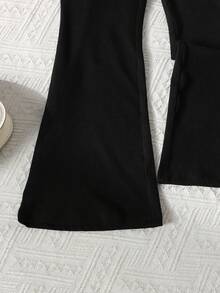 SHEIN 2pcs/Set Girls' Casual KPOP Graphic Print Short Sleeve T-Shirt And Pants Set, Summer - Pink - View 5