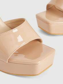 CUCCOO LuxiPop Giày sandal cao gót dành cho nữ - Màu be - Xem 9