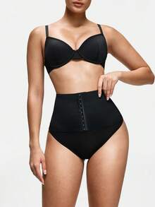 SHAPORA 1pc Black Sparkle Underwire Padded Push Up Bra, Enhances Cleavage & Minimizes Bulges For Women - Black - View 4