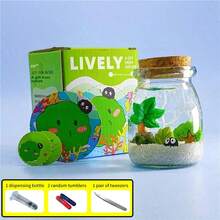 1pc Alga Ball Micro Landscape, Urban Island Hydroponic Green Algae Tabletop Decoration, Indoor Decoration, Nutrition Liquid, Green Plant Gift, Clear And Transparent, Children's Favorite To Improve Home Style, Simple Operation, Perfume Bottle Shape