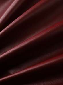 Franclia Asymmetrical Design Sense A-Line PU Mini Skirt For Women, Sexy, Spring/Autumn - Burgundy - View 7