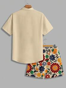 VIVINTIMO 男士印花度假风衬衫套装 - 彩色 - 查看 2