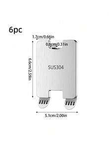 1/3/6Pcs Stainless Steel Traceless Nail-Free Hook Multifunctional Picture Hook Photo Frame Fixed Punch-Free Album Hook - Multicolor - View 11