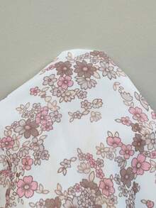 Sunnyshic 女士休闲度假时尚日常百搭雪纺碎花撞色蕾丝拼接花卉装饰吊带裙，春夏款 - 彩色 - 查看 8