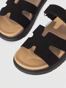 HighSole Women's Thick-Soled Sandals, New Thick-Soled Sandals, Black Roman Style Sandals, Non-Slip Multi-Functional Fashion Sandals, Summer Casual Beach Sandals - Black - View 4