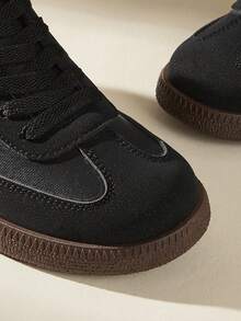 CUCCOO EASI 2026 New Spring Women's Retro Versatile Casual Sneakers, Flat White Shoes - Black - View 3