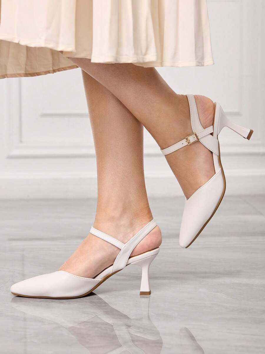 Sleekvia Women Pumps Valentine's Day - White - View 1