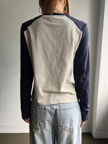 DAZY Colourblock Raglan Sleeve Tee - Multicolor - View 2