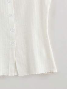 Franclia New Summer Sexy Minimalist Waist Cinching Fitted Square Neck High-End Chic Retro French Casual Daily Commute Style Women Cardigan, Relaxed Atmosphere, Soft Korean Gentle Vibe, Casual Holiday - White - View 3