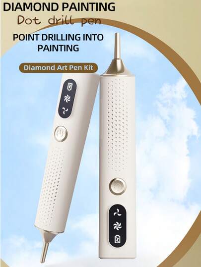 Teckwe Electric Painting Diamond Pen, Rechargeable Wireless Diamond Art Pen, Ergonomic And Comfortable Point Drilling Tool 500mAh
