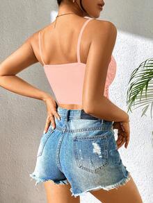 Breezaya Áo Camisole nữ màu trơn, thời trang, đa năng, thích hợp cho hẹn hò và dự tiệc. - Hồng - Xem 2
