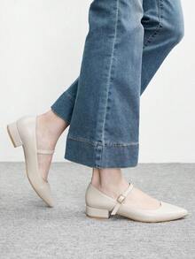 CUCCOO BIZCHIC Simple And Generous, Fashionable And Versatile, Casual Workplace Commuter Women's High-Heeled Shoes Valentine's Day - Light apricot - View 5