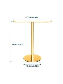 Toallero dorado, toallero en forma de T para baño, toallero de cocina, que hace que el almacenamiento de toallas sea talla grande simple y conveniente - Dorado - Ver 9