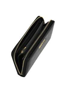 Cavalli Class Women's Snake Print Wallet Small Black - 黑色 - 查看 3