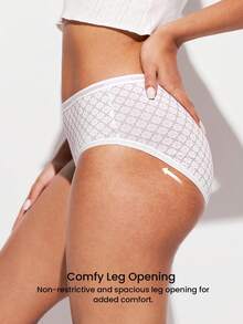 LUVLETTE 3-pack mjuka bomullsunderkläder med mellanhög midja för kvinnor - Multifärgad - Visa 3