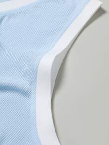 Manfinity Homme 男士夏季度假款V领罗纹针织背心 - 彩色 - 查看 5