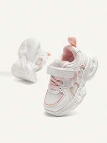 Cozy Pixies Spring / Summer Fashion Versatile Fun Cute Contrasting Colors Pink White Love Embroidery Soft Bottom Baby Sneakers College Style Mother's Day - White - View 10