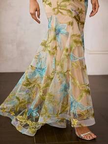 MOTF Soiréza WOMEN'S MESH EMBROIDERED MERMAID FORMAL DRESS - Multicolor - View 7