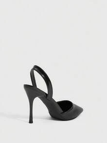 CUCCOO SZL Women's Pointed Toe Versatile Fashion High Heels - Black - View 10