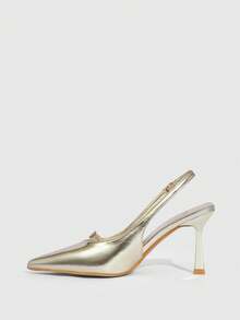 CUCCOO SZL Women's High Heel Pumps, Office/Commute High Heel Pumps, Fashionable High Heel Pumps - Light gold - View 8