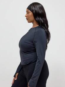 MUSERA 女士加大码运动T恤和背心 - 黑色 - 查看 3