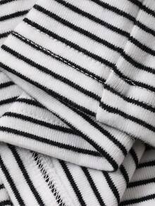 DAZY 少女条纹印花圆领短袖上衣和裤子睡衣套装 - 彩色 - 查看 8