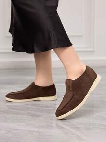 Sleekvia 女士休闲日常百搭时尚平底鞋 - 棕色 - 查看 3