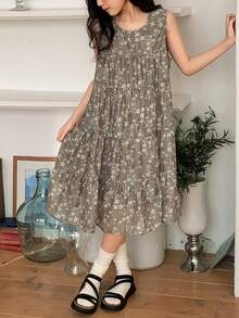 DAZY 女童碎花无袖圆领连衣裙 夏季 - 彩色 - 查看 5