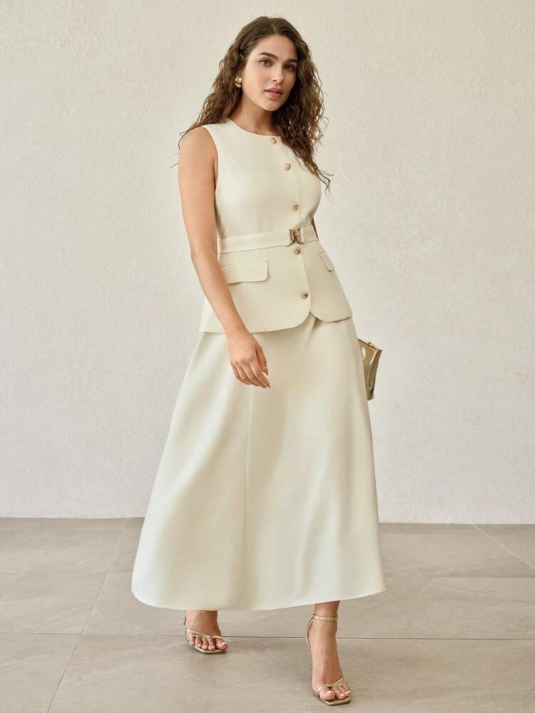 PLUS SIZE ELEGANT OFFICE BLAZER DRESS