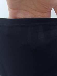 SHEIN EZwear Women's Long Navy Blue Flare Leg Pants Casual Knitted Fabric Rib-Knit Style Navy Blue Pants Flared Pants High Waist Pants - Navy Blue - View 6