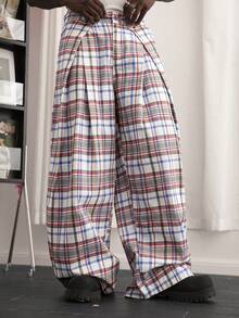 GALLERY FADE Men's Casual Plaid White Denim Jeans, Street Fashion