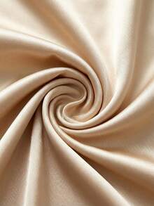 Franclia 女士香槟色优雅V领短袖上衣，饰以珍珠，缎面面料，宽松版型，适合通勤、日常穿着，尽显优雅气质。冬季、圣诞节、新年、派对、海滩、优雅休闲、浪漫、情人节、约会、毕业季、时尚休闲通勤装、商务办公装、百搭时尚日常休闲装、都市教师职业装。 - 杏色 - 查看 7