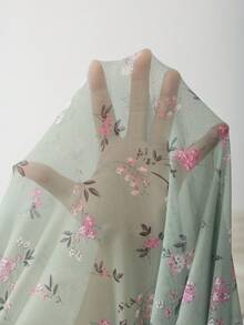 Solflare Váy dài in hoa xanh bạc hà cỡ lớn cho kỳ nghỉ hè - Màu xanh Bạc hà - Xem 6