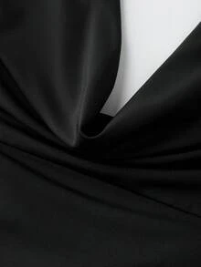 Franclia 夏季新款针织性感露脐吊带上衣 + 独特系带紧身迷你裙套装 - 彩色 - 查看 9