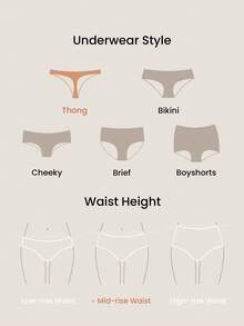 LUVLETTE 3条装柔软纯棉中腰丁字裤女士内裤套装 - 白色 - 彩色 - 查看 11