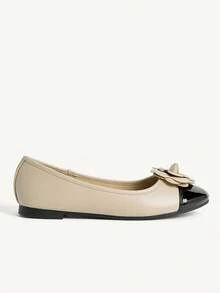 CUCCOO CHICEST Women's Colorblock Floral Decor Fashion Casual Slip-On Shoes - Beige - View 8