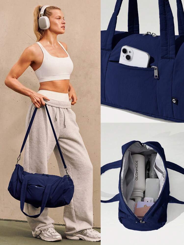 16L Max Large Capacity Carry Dual-Strap Duffle Zippered Bag Daily Active Casual