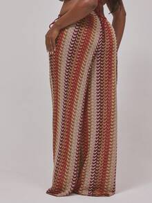 MUSERA Plus Size Cover Ups - Burgundy - View 2