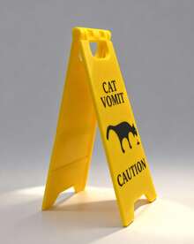 POKOJA LAND - BESTSELLERS 1-Pack Cat Vomit & Wet Floor Caution Sign - Warning Alert Signboard - Multicolor-1PCS - View 3