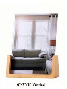 SURELIFE 1pc 6/7/8Inch Acrylic & Solid Walnut Wood Photo Frame Sign Holder Wood Base Table Menu Display Stand - Versatile Horizontal Or Vertical Display, Perfect For Home Decor & Gifts Deotative - Multicolor - View 18