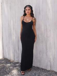 Rayane Ketlyn Vestido elegante y romántico de malla con encaje para una cita en un atardecer de San Valentín, entallado - Negro - Ver 6