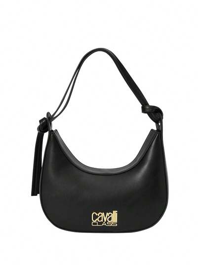 Cavalli Class Women's Half Moon Shoulder Bag Medium Black