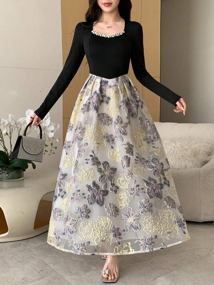 Women's Elegant Long Dress, Suitable For Spring/Summer, Valentine's Day, Wedding, Party, Formal Occasion, Slim Fit, Commuting Sundress